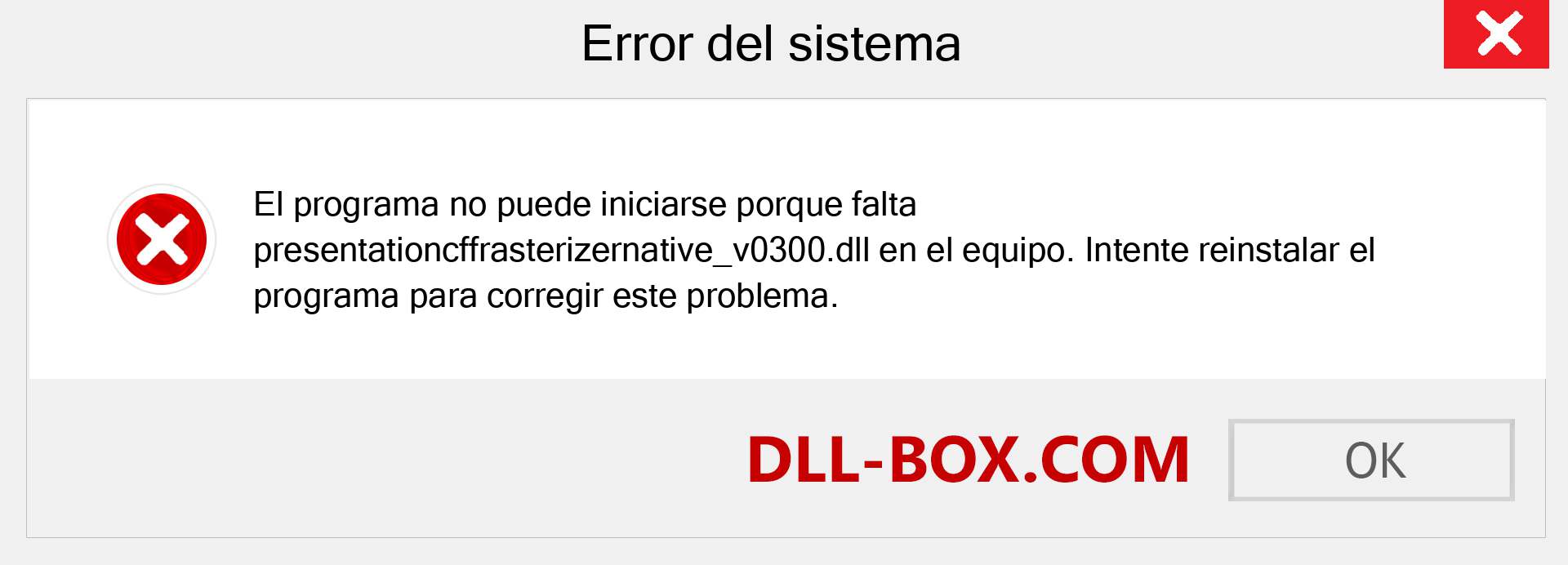 ¿Falta el archivo presentationcffrasterizernative_v0300.dll ?. Descargar para Windows 7, 8, 10 - Corregir presentationcffrasterizernative_v0300 dll Missing Error en Windows, fotos, imágenes